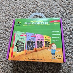 Star Right 4-Multi Math Flash Cards Pack Addition Subtraction Division